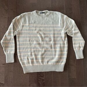 Brandy Melville Sweater Sage Green Cream Coastal Preppy OS
